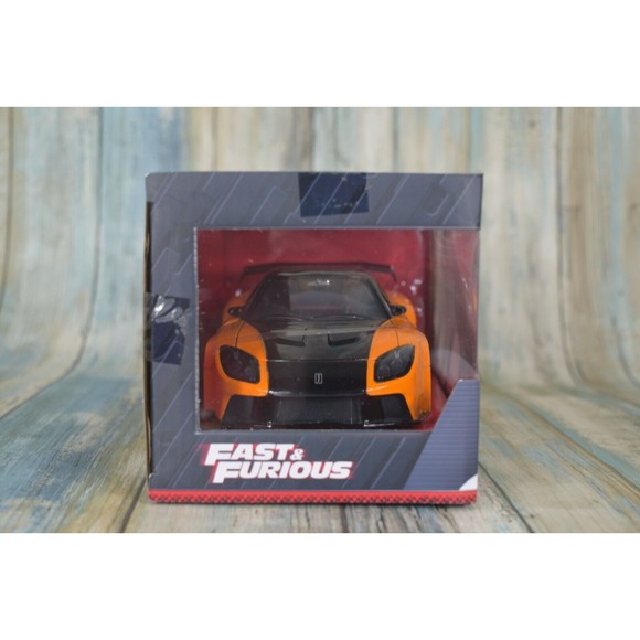 1:24 Fast & Furious Han's Mazda RX-7 Die-Cast Orange / Black Diecast Car Sealed - Picture 6 of 10